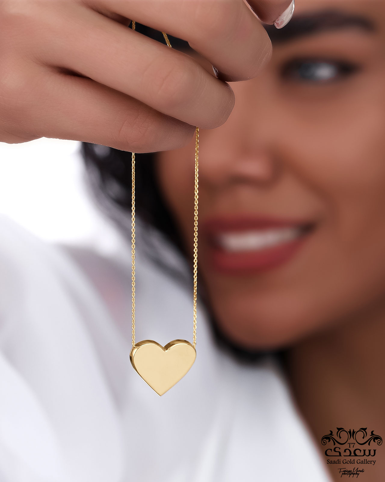 a heart necklace